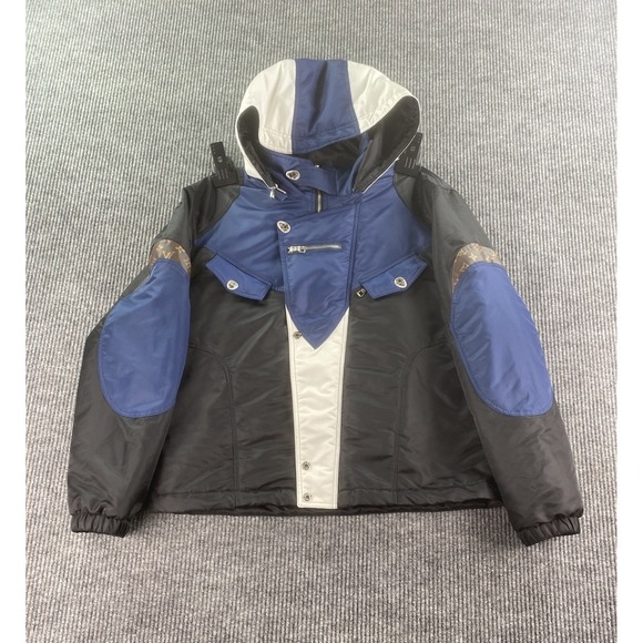 Louis Vuitton Jacket Men XXL Black Blue White Monogram Switching Ski Japanese - Picture 1 of 15